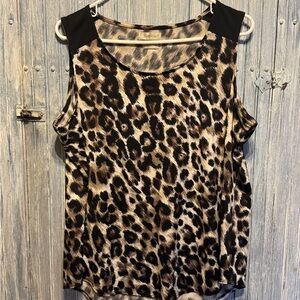 XL Van Heusen Sleeveless Top - Leopard